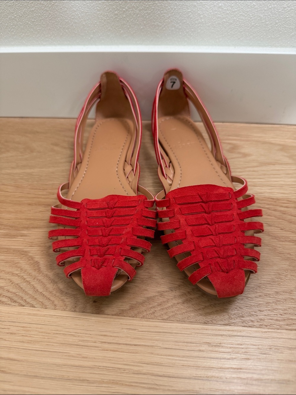 J. Crew Red Strappy Slingback Sandals